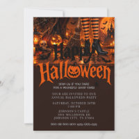 Witch Boots Broom Jack O Lantern Halloween