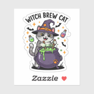 Witch Brew Cat – Magic Cauldron Halloween
