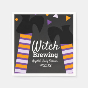 Witch Brewing Feet Halloween Baby Shower Costume Napkin