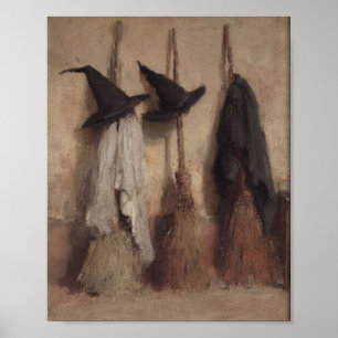 Witch Broom No. 1 Vintage Painting Poster