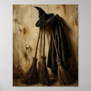 Witch Broom No. 3 I Vintage Painting Poster