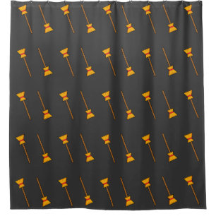 Witch Broom Shower Curtain