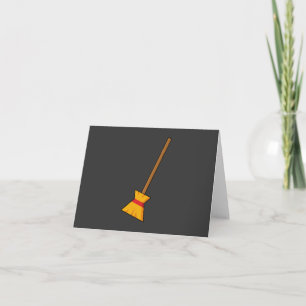 Witch Broom Thank You Card