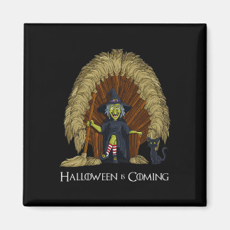 Witch Brooms Throne Fun Halloween Girls Kids  Magnet