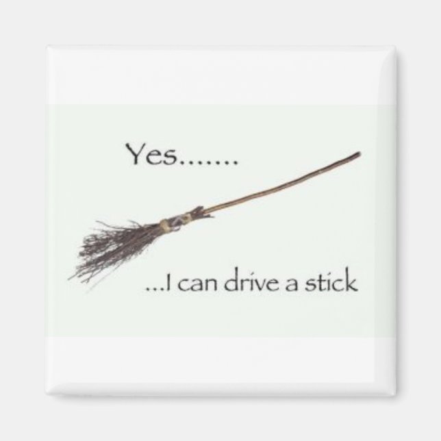 Witch broomstick fridge magnet (Front)