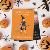 Witch Brunette Halloween Birthday Party
