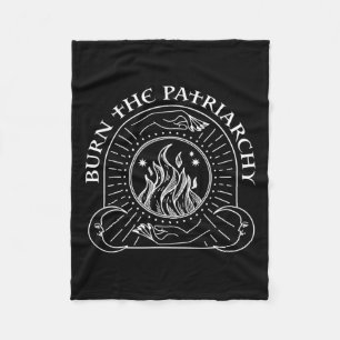 Witch Burn The Patriarchy Halloween Women's Rights Fleece Blanket