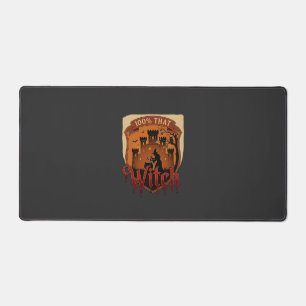 Witch Castle Cauldron Owl Bats_1 Desk Mat