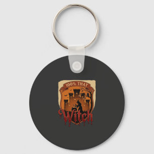 Witch Castle Cauldron Owl Bats_1 Key Ring