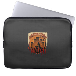 Witch Castle Cauldron Owl Bats_1 Laptop Sleeve