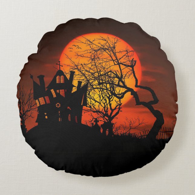 Witch Castle Round Pillow (Front)