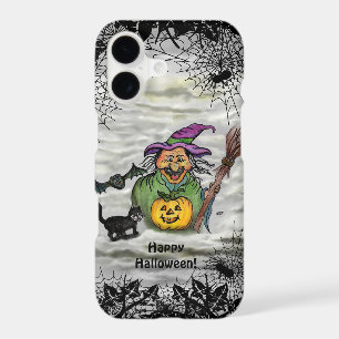 Witch , Cat , Bat and Pumpkin , Happy Halloween !