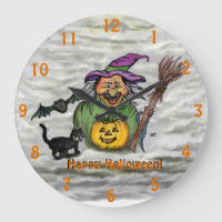 Witch , Cat , Bat and Pumpkin , Happy Halloween !