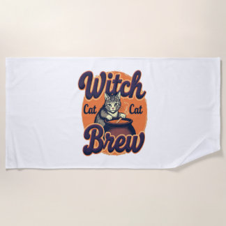 Witch Cat Brew Beach Towel