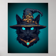 Witch Cat Cyberpunk Mecha Halloween Neon Sunglasse