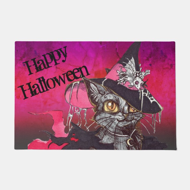 Witch Cat Doormat (Front)