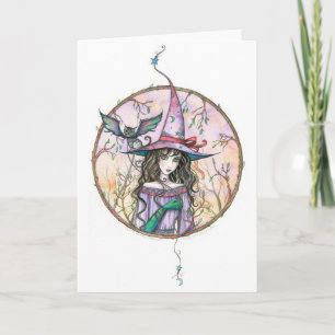 Witch Cat Halloween Card by Molly Harrison
