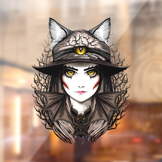 Witch Cat Halloween Creepy Cute Portrait (Sheet 2)