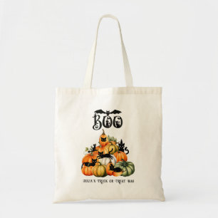 Witch Cat Jack O Lantern Halloween Magic Gifts Tote Bag