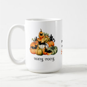 Witch Cat Jack O Lantern Pumpkin Patch Halloween Coffee Mug