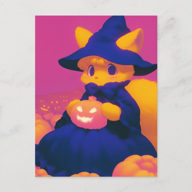 Witch Cat Postcard (Front)