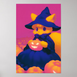Witch Cat Poster