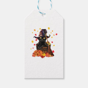 Witch Cat Pumpkin Fall Lover Funny Cat Gift for Me Tags