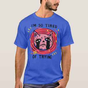 Witch Cat So Tired of Trying Witch Gothic  T-Shirt