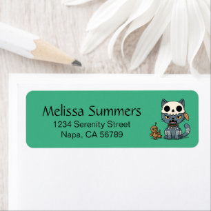 Witch Cat Voodoo Doll Green Return Address