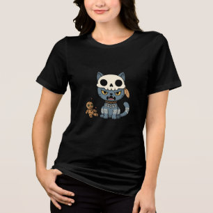 Witch Cat Voodoo Doll Tri-Blend Shirt