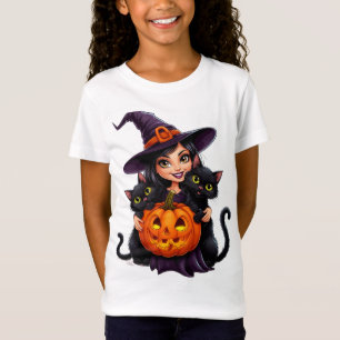 Witch Cats Jack O Lantern Halloween 🐈‍⬛ T-Shirt