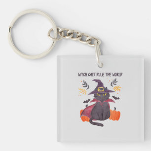 Witch Cats Rule The World – Black Cat Key Ring