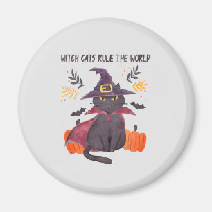 Witch Cats Rule The World – Black Cat Magnet