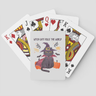 Witch Cats Rule The World – Black Cat Playing Cards