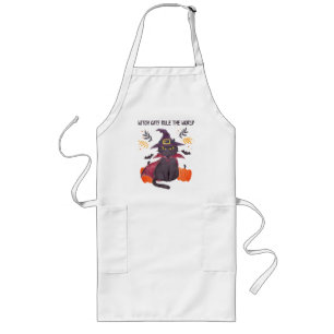 Witch Cats Rule The World Long Apron