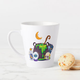 Witch Cauldron Cooking Potion Under The Moonlight Latte Mug