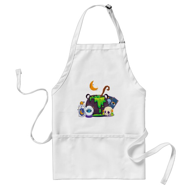 Witch Cauldron Cooking Potion Under The Moonlight Standard Apron (Front)