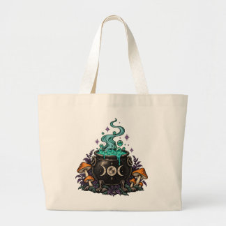 Witch Cauldron Halloween Tote Bag