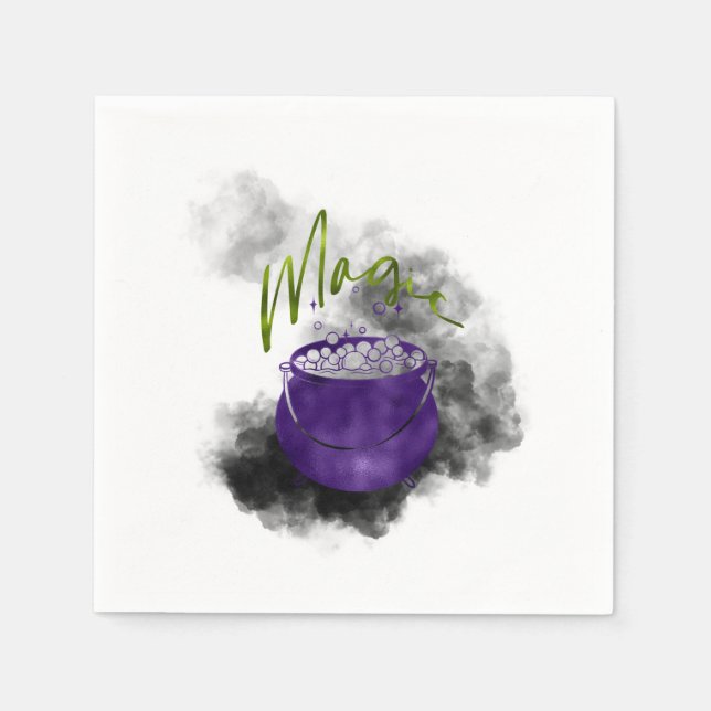 Witch Cauldron Magic  Napkin (Front)