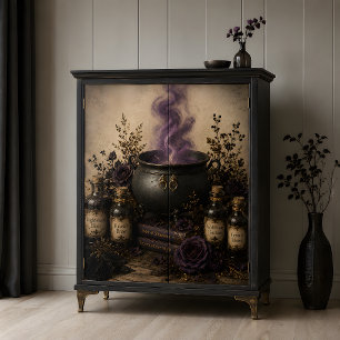 Witch Cauldron Purple Potion Gothic Apothecary Tissue Paper