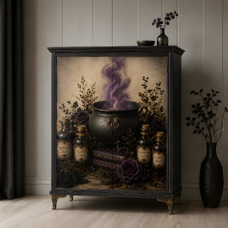 Witch Cauldron Purple Potion Gothic Apothecary Tissue Paper