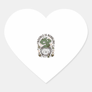 Witch Cauldron Shirt Trouble Is Bubbling_1 Heart Sticker