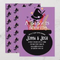 Witch Cauldron Spooky Halloween Baby Shower