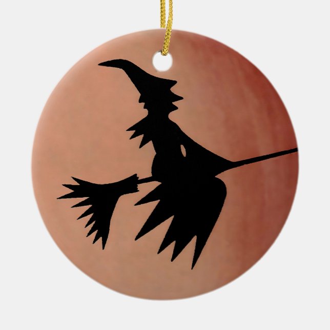 Witch Ceramic Tree Decoration (Front)