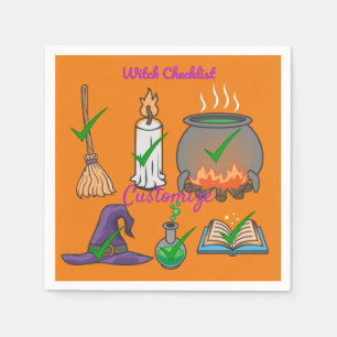 Witch Checklist Thunder_Cove Napkin