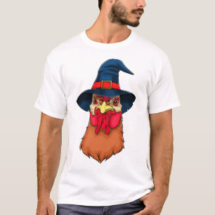 Witch Chicken Funny Halloween Horror Scary T-Shirt