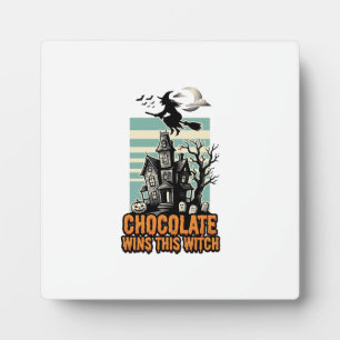 Witch Chocolate Shirt Sweet Halloween Treat Design Plaque
