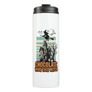 Witch Chocolate Shirt Sweet Halloween Treat Design Thermal Tumbler