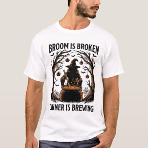 Witch Cooking Shirt Funny Halloween Cauldron Desig