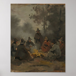 Witch Coven II Vintage Painting Poster